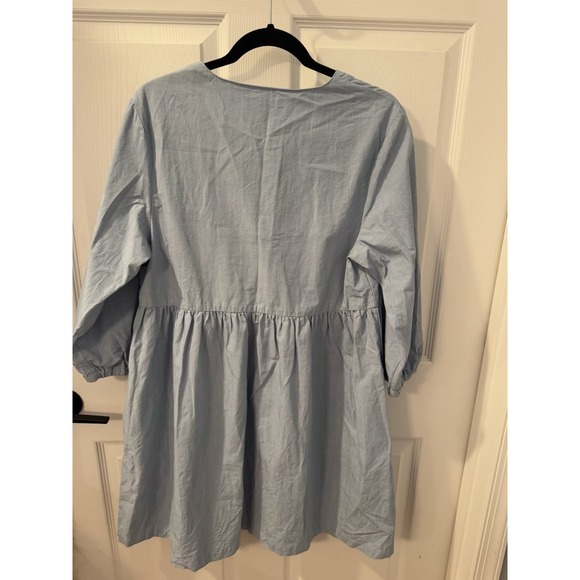 United by Blue‎ Impact Womens Dress Sz L Babydoll Organic Cotton Pockets Preppy - Picture 3 of 9